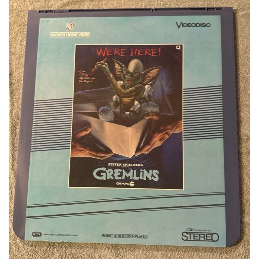 Gremlins Selectavision CED VideoDisc 1984 Sci-fi Horror Classic Creature Feature